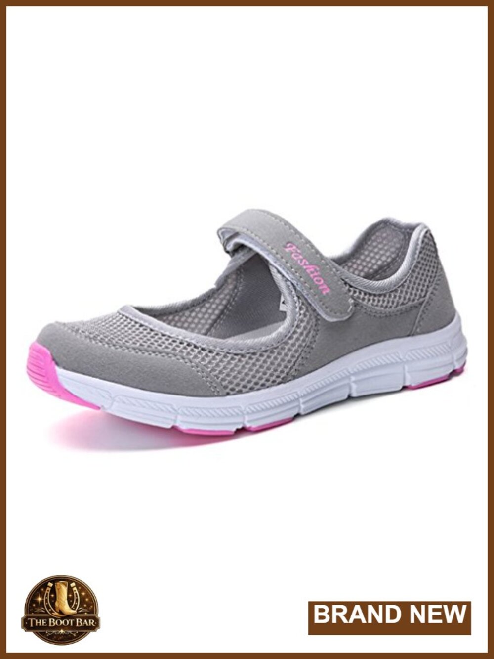 Lightweight Breathable Mesh Walking Sneakers Flat Hook & Loop Closure Mary Jane